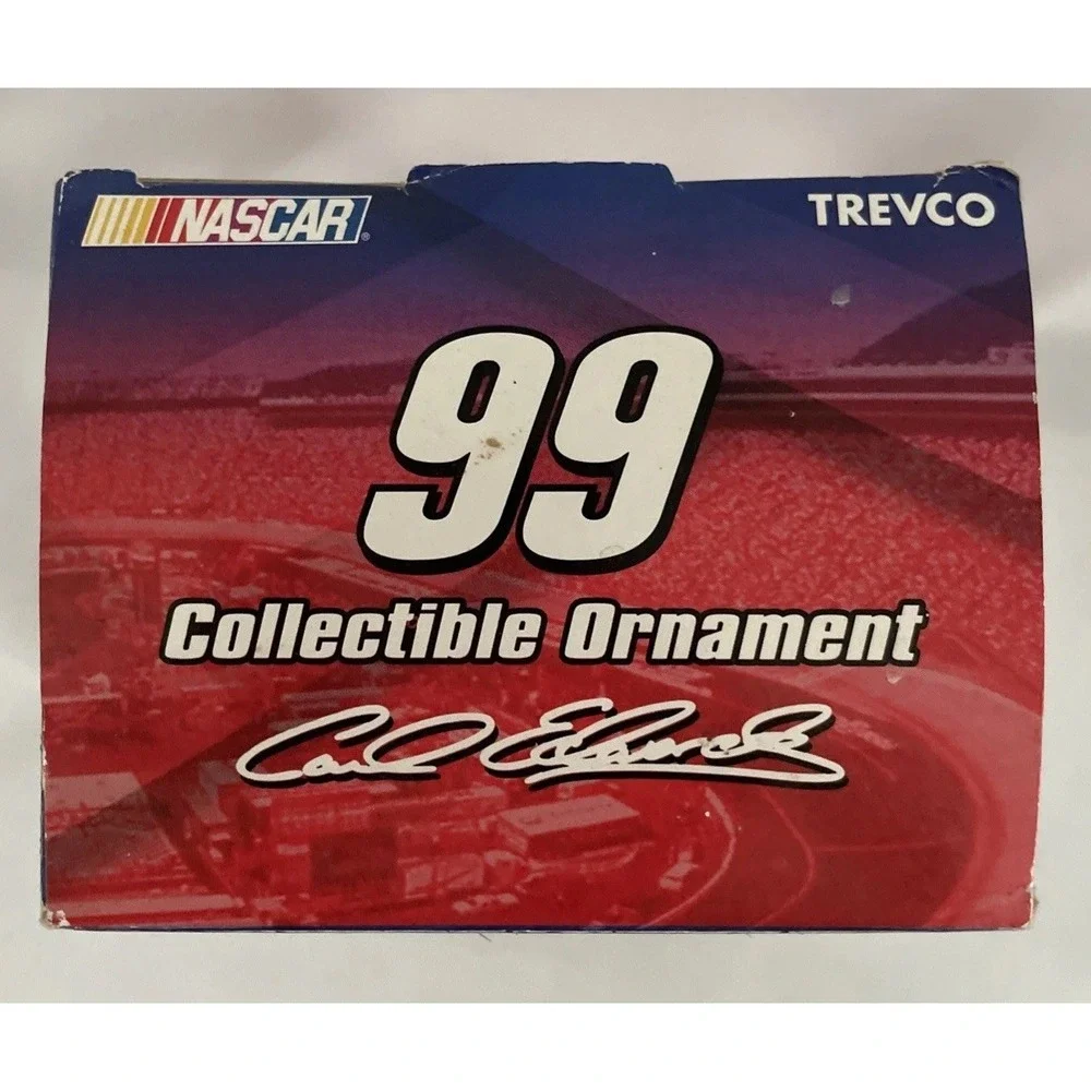 Vtg NEW NASCAR Collectible X-Mas Ornament 99 Carl Edwards Office Depot Trevco